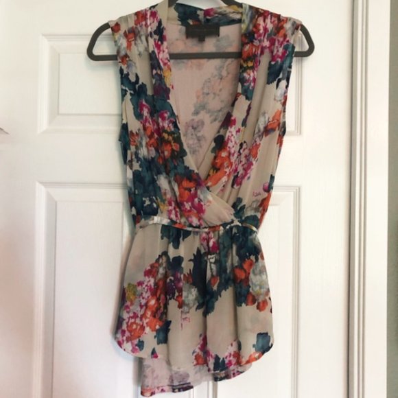 ANTHROPOLOGIE | Sunday in Brooklyn Edria Floral Sleeveless Top Blouse | Size M - Picture 3 of 10